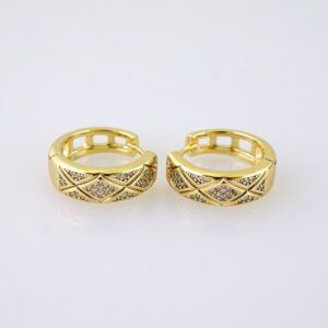 E1822 Womens Earrings  Aretes Dama  Zircon Stone/14k Real Color/