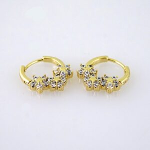 E1826 Womens Earrings Aretes Dama Zircon Stone/14k Real Color/