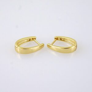 E1827 Earrings Women/ Aretes Dama/ Plain/ 14k Real Color/