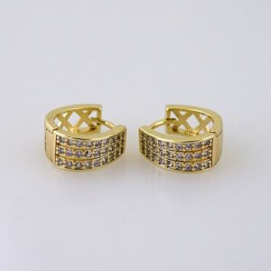 E1833 Womens Earrings  Aretes Dama  Zircon Stone/14k Real Color/