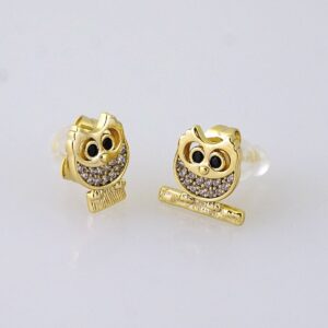 E1834 Womens Earrings  Aretes Dama  Zircon Stone/14k Real Color/