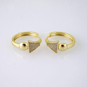 E1836 Womens Earrings  Aretes Dama  Zircon Stone/14k Real Color/
