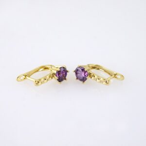 E1849 Earrings  Aretes  14K Real Color  Violet