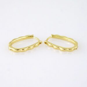 E1882 Earrings Aretes Plain 14k Real Color