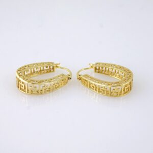 E1884 Earrings Aretes Plain 14k Real Color