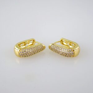 Women Earrings/ Aretes Dama/ Zircon Stone/ 14k Real Color// E445