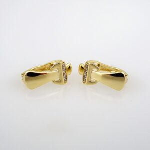 Women Earrings/ Aretes Dama/Zircon Stone/14k Real Color// E446