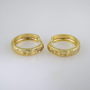 Women Earrings/ Aretes Dama/ Plain/ 14k Real Color// E449