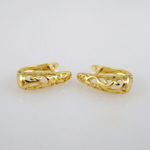 Women Earrings/ Aretes Dama/ Zircon Stone/ 14k Real Color// E458