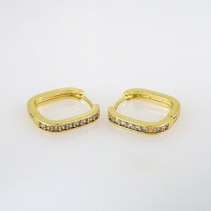Women Earrings/ Aretes Dama/ Zircon Stone/ 14k Real Color// E462