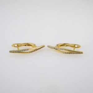 Women Earrings/ Aretes Dama/ Zircon Stone/ 14k Real Color// E465