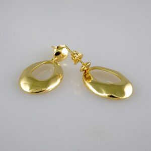 Women Earrings/ Aretes Dama/ Plain/ 14k Real Color// E471