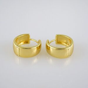 Woman Earrings / Aretes Dama/ Plain/ 14k Real Color// E480