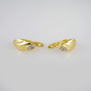 Women Earrings/ Aretes Dama/ Zircon Stone/ 14k Real Color// E499