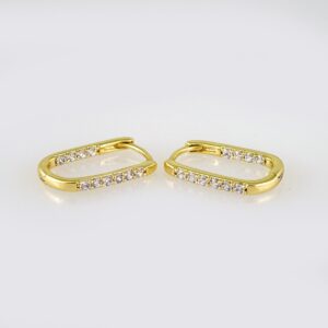 Women Earrings/ Aretes Dama/ Zircon Stone/ 14k Real Color// E536