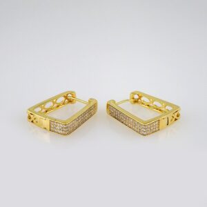 Women Earrings/ Aretes Dama/Zircon Stone/14k Real Color// E540