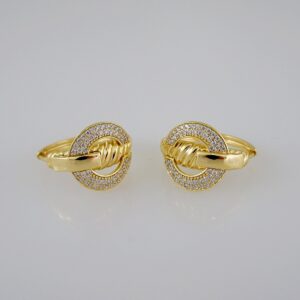 Women Earrings/ Aretes Dama/ Zircon Stone/ 14k Real Color// E559