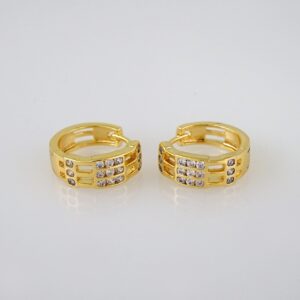 Women Earrings/ Aretes Dama/ Zircon Stone/ 14k Real Color// E565