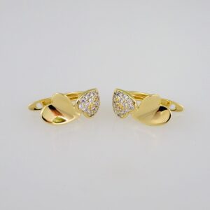 Women Earrings/ Aretes Dama/ Zircon Stone/ 14k Real Color// E573