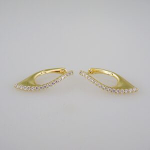 Women Earrings/ Aretes Dama/ Zircon Stone/ 14k Real Color// E575