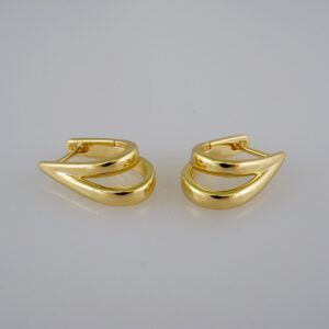 Women Earrings/ Aretes Dama/  Plain/  14k Real Color// E579