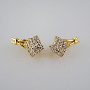 Women Earrings/ Aretes Dama/Zircon Stone/14k Real Color// E587