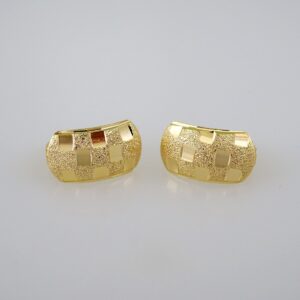 Women Earrings/ Aretes Dama/  Plain/  14k Real Color// E628