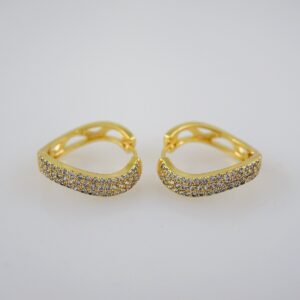 Women Earrings/ Aretes Dama/ Zircon Stone/ 14k Real Color// E686