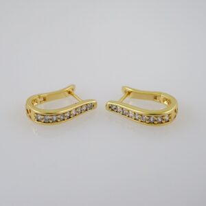 Women Earrings/ Aretes Dama/ Zircon Stone/ 14k Real Color// E689