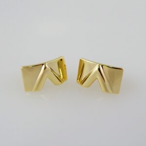 Women Earrings/ Aretes Dama/  Plain/  14k Real Color// E691