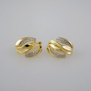 Women Earrings/ Aretes Dama/ Zircon Stone/ 14k Real Color// E700