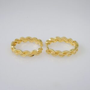 Women Earrings/ Aretes Dama/  Plain/  14k Real Color// E713
