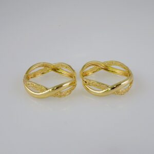 Women Earrings/ Aretes Dama/  Plain/  14k Real Color// E727