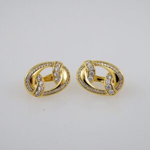 Women Earrings/ Aretes Dama/ Zircon Stone/ 14k Real Color// E738