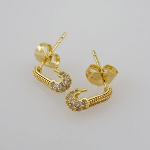 Women Earrings/ Aretes Dama/ Zircon Stone/ 14k Real Color// E741