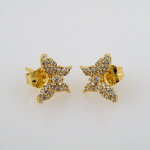 Women Earrings/ Aretes Dama/ Zircon Stone/ 14k Real Color// E752
