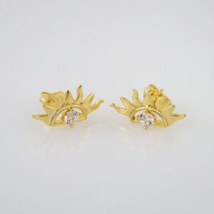 Women Earrings/ Aretes Dama/ Zircon Stone/ 14k Real Color// E754