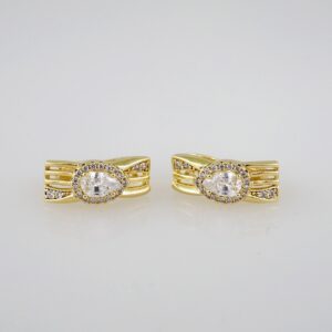 Women Earrings/ Aretes Dama/ Zircon Stone/ 14k Real Color// E759