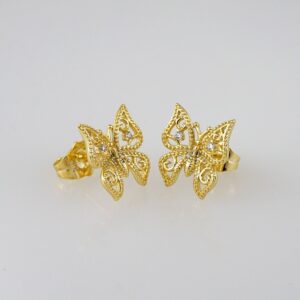 Women Earrings/ Aretes Dama/ Zircon Stone/ 14k Real Color// E762