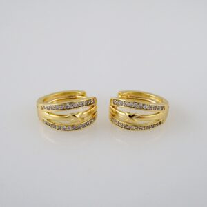 Women Earrings/ Aretes Dama/ Zircon Stone/ 14k Real Color// E763