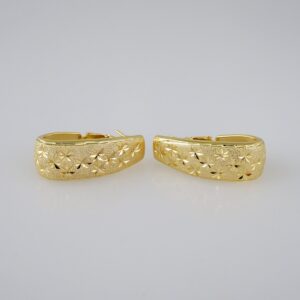 Women Earrings/ Aretes Dama/  Plain/  14k Real Color// E765