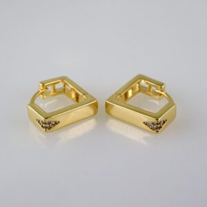 Women Earrings/ Aretes Dama/ Zircon Stone/ 14k Real Color// E935
