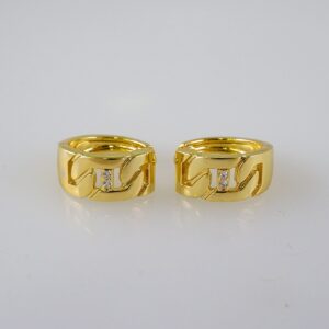 Women Earrings/ Aretes Dama/ Zircon Stone/ 14k Real Color// E936