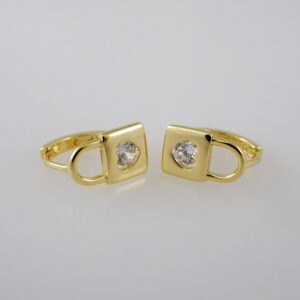 Women Earrings/ Aretes Dama/  Zircon Stone/  14k Real Color// E944