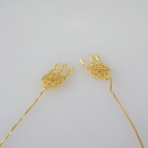 Women Earrings/ Aretes Dama/  Zircon Stone/  14k Real Color// E835
