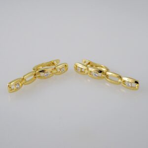 Women Earrings/ Aretes Dama/  Zircon Stone/  14k Real Color// E951