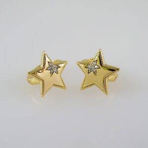 Women Earrings/ Aretes Dama/  Zircon Stone/  14k Real Color// E851