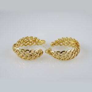 Women Earrings/ Aretes Dama/  Plain/  14k Real Color// E867