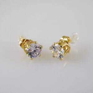 Women Earrings/ Aretes Dama/ Zircon Stone/ 14k Real Color// E873
