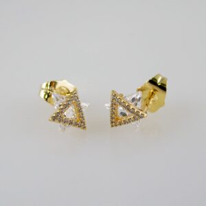 Women Earrings/ Aretes Dama/ Zircon Stone/ 14k Real Color// E875
